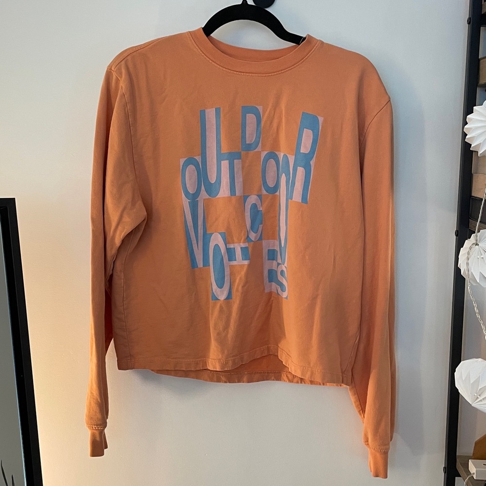 OUTDOOR VOICES Orange Long Sleeve Tee
